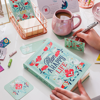 Agenda personnalisé 2026 : Carnet de notes quotidien/mensuel avec couverture rigide et impression de journal à spirale