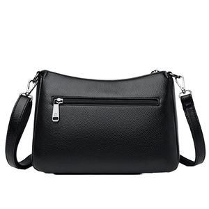 Durable Trendy Women'S Pu Leather Portable Two Shoulder Tote <b>Bags</b> Zipper Closure Polyester Lining Water-Resistant 6-Piece - Product Image 1