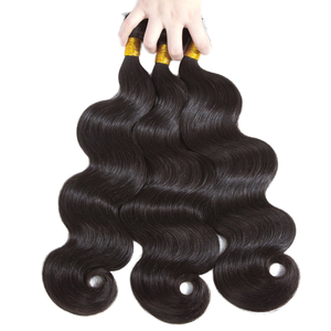 可靠的供应商8-26in Perruques未加工身体波浪直巴西黑色女性生发束 - Product Image 3