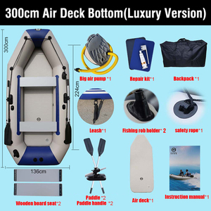 Tapis d'air gonflable <span class=keywords><strong>de</strong></span> haute qualité, pour 4 personnes, 1 pièce, en PVC, pour bateau à rames, pêche, Camping, <span class=keywords><strong>sauvetage</strong></span>, en caoutchouc - Product Image 6
