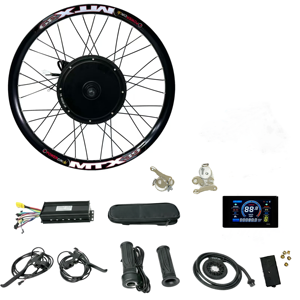 Kit Konversi Motor Hub Roda Belakang E-Bike 1500W 2000W 3000W 5000W dengan Twist <span class=keywords><strong>Throttle</strong></span> 20in 29in MTX Baterai Lithium Opsional - Product Image 3