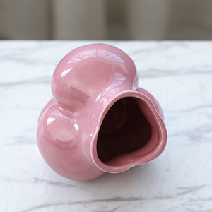 Mini-<span class=keywords><strong>pots</strong></span> de fleurs créatifs en céramique en forme de fesses pour succulentes, <span class=keywords><strong>pots</strong></span> à cactus abstraits avec trou d'irrigation, vente en gros - Product Image 4
