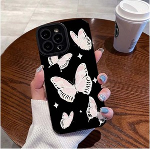 Coque de téléphone portable en cuir artificiel TPU avec papillon blanc et <span class=keywords><strong>rose</strong></span> pour <span class=keywords><strong>Iphone</strong></span> X Xr Xs 11 12 13 14 15 16 17 Pro Max - Product Image 2