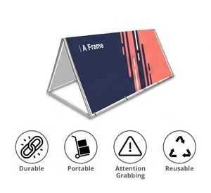 Sport Advertising Outdoor Using Display a <b>Frame</b> Sign Pop up Banner PVC Board Fold Triangle Display Stand with Accessoires - Product Image 5