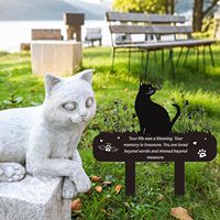 Silhouette de chat gravée de motifs floraux, ornement de pelouse imperméable et antirouille, décoration de jardin extérieur, plaque commémorative en métal