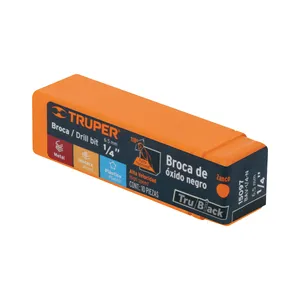 BOX 10 Punta per trapano HSS 1/4' Trublack per metallo, TRUPER - Product Image 2