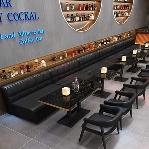 Wholesale Custom KTV U Shaped Sofa Booth High <strong>Class</strong> Dance Hall Sing Karaoke Bar LED Nightclub Coffee Table <strong>Club</strong> Hotel Commercial - Product Image 1