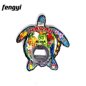 Оптовая продажа, пляжные сувениры из МДФ, эпоксидные 3D-магниты на холодильник, гавайский сувенир, черепаха, магнит, открывалка для бутылок, гавайский сувенир - Product Image 2