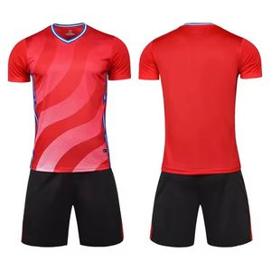 Maillot de football personnalisé en polyester à séchage rapide de haute qualité, avec logo imprimé par transfert thermique sur le devant, décontracté, vierge, à manches courtes - Product Image 3