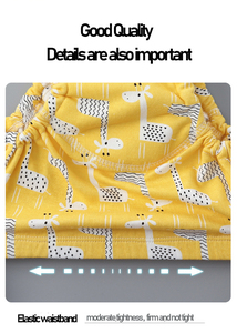 6 Lớp Không Thấm Nước In Tái Sử Dụng Cotton Oeko Chứng Nhận Bé Đào Tạo Quần Rò Rỉ Bảo Vệ Trẻ Sơ Sinh Đồ Lót Vải Tã Tã - Product Image 3