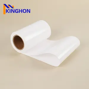 Wholesale glossy white PP PE PET jumbo roll label self adhesive metallised materials white PP polyester self adhesive film