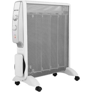 Calentador Eléctrico Runkel de 2000W, 4 Elementos, Radiador de Mica, Blanco, Portátil con Ruedas - Product Image 1