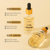 Sérum Or 24 Carats Adapté à Toutes les Peaux, Anti-Âge, Lissant et Hydratant, Améliorant la Qualité de la Peau, 30 ml MOOYAM Sérum Or 24 Carats