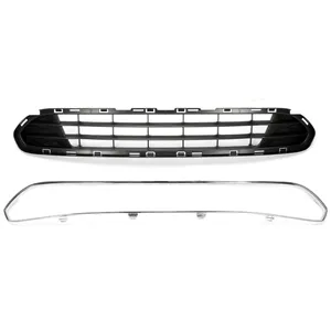 Front Bumper Lower Grille W/ Chrome Molding Trim For 2010-2012 Ford Fusion