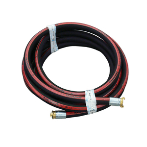 Manguera de alta presión para mortero de 25 mm con doble espiral de alambre y extremo con abrazadera - Product Image 1