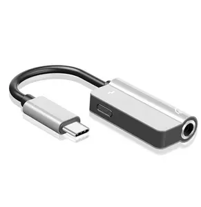 Кабель с разъемом USB типа C для 3,5 мм Женский аудио адаптер для подключения наушников конвертер зарядное устройство USB-C аудио кабель для мобильного телефона