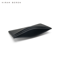 Dompet Kartu Kulit Sapi Motif Pebble Hiram Beron, Hadiah Promosi OEM ODM Grosir