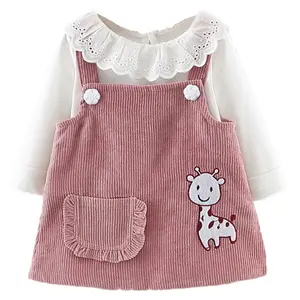 Bambino Autunno Due Bambini Delle Ragazze Primavera Appena Nato A Manica Lunga Polka Dot Dress