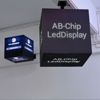 MW Mini LED Rubik küp ekran yaratıcı 4 taraflı 5 taraflı reklam Rubik küp Logo marka ekran P3.91 Rubik küp ekran