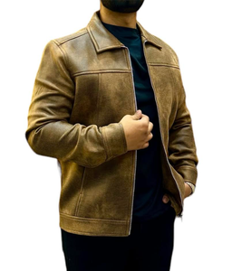 Offre Spéciale 2025 automne et hiver nouvelles vestes à glissière en cuir véritable de moto de grande taille pour hommes directement des fournisseurs indiens - Product Image 2