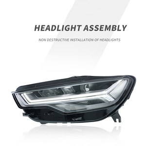 Conjunto de Faros Delanteros para <span class=keywords><strong>Audi</strong></span> <span class=keywords><strong>A6</strong></span> C7 4G 2012-2018, 100W 12V, Modernización/Actualización, Bombilla H7 de 3000 Lúmenes, Temperatura de Color de 6000K, Nuevo - Product Image 1