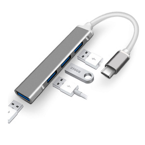 Type <b>C</b> <b>Hub</b> 4 Port USB 3.0 Aluminum Alloy Splitter For Computer Laptop Expansion - Product Image 2