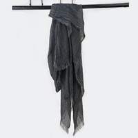 Hijab en rayonne texturée d'Australie Écharpe en coton et lin Teinture sale Hijab et écharpe à franges en viscose et rayonne froissés légers et doux