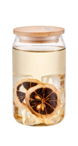 Nhà sản xuất ly thủy tinh LINUO, dòng JOY, ly cà phê thủy tinh borosilicat cao cấp, kèm nắp và ống hút bằng tre - Product Image 3