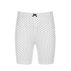 Pantalones hasta la rodilla ajustados en blanco y negro con lunares simples, novedad de verano, pantalones informales Retro básicos para mujer - Product Image 3