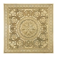 Panel de Techo 3D Cuadrado de PVC Color Cobre Marmoleado PL83, Insonorizado, Resistente al Fuego, Diseño Moderno para Hoteles, Centros Comerciales y Baños
