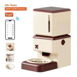 Distributeur automatique intelligent pour animaux de compagnie, 3,5 L, en plastique, avec caméra Wi-Fi et application mobile pour alimentation à distance, programmable 10 repas/10 portions, pour chats et chiens, à prix réduit - Product Image 2