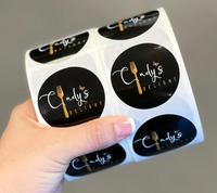 Autocollants d'étiquettes fragiles personnalisés avec logo de marque, transparents, imperméables, adhésifs pour emballages cosmétiques certifiés