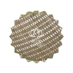 VENTE FLASH Plateau en bambou bleu lotus fait à la main 2025 Plateau de service naturel pour la maison - Product Image 1