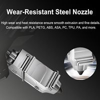 Kit Hotend untuk Snapmaker U1 Kepala Cetak Ekstruder Pemanas Cepat Keramik dengan Nosel Baja yang Diperkeras Termasuk Sikat Kaus Kaki Silikon