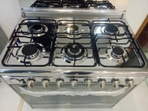 Cuisinière à gaz en acier inoxydable, appareil électrique, pour la cuisine, 6 brûleurs, <span class=keywords><strong>100L</strong></span> - Product Image 3