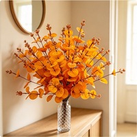 Bouquet d'eucalyptus en soie artificielle, quatre branches, style européen, couronne florale, arrangement floral, décoration murale, 30cm-100cm