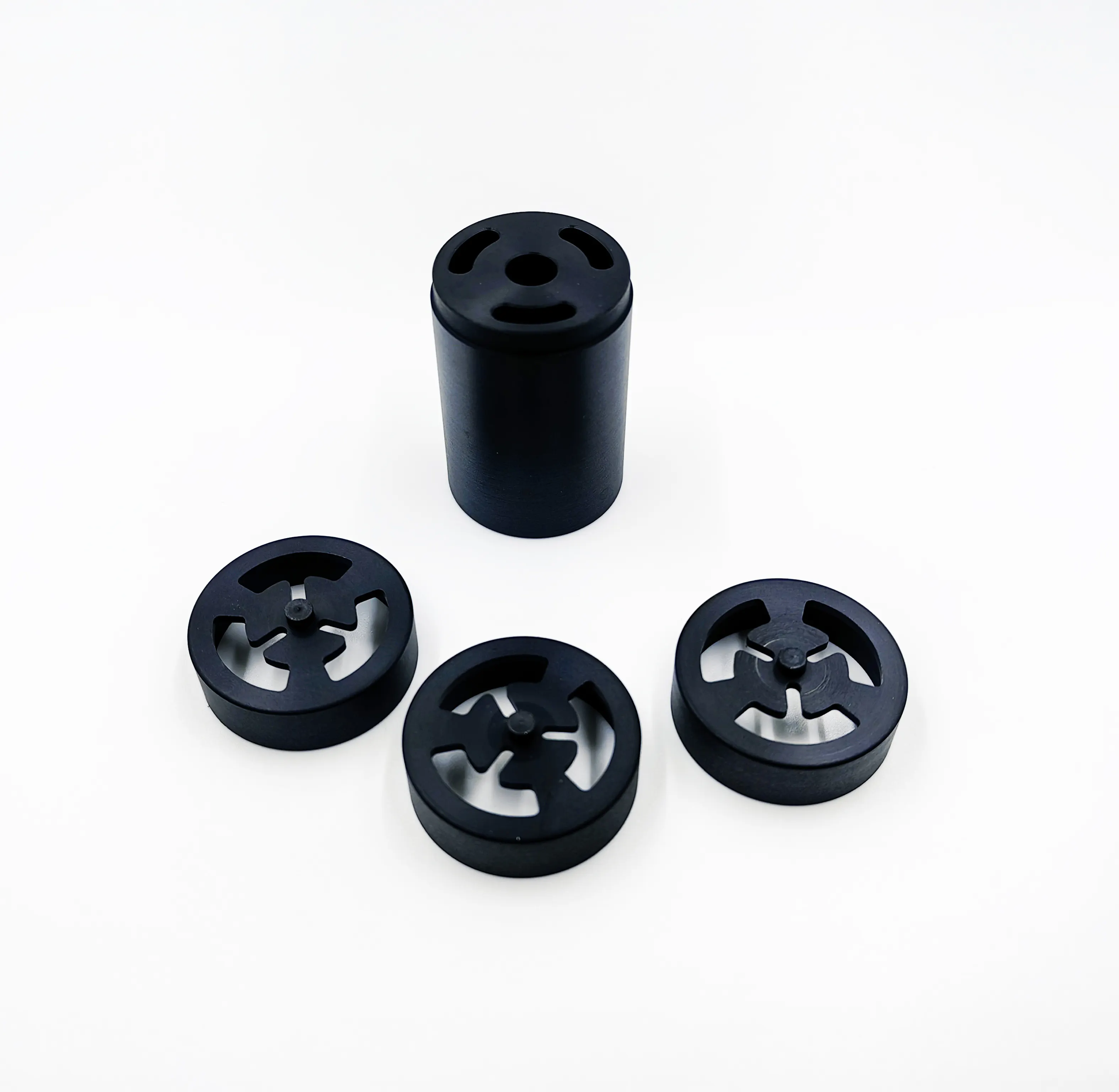 High Precision 4 Axis CNC Turned Components Mass Produced Nylon Acrylic Pvc Pom Different Raw ABS Components