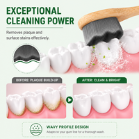 Brosse à dents à 10 000 poils ultra fins, étiquette privée personnalisée, brosse à dents en bambou biodégradable, micro-nano, douce, nettoyage en profondeur