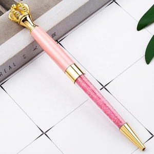 Recuerdo de <span class=keywords><strong>Boda</strong></span>, Bolígrafo de Corona Personalizado con Logotipo, Bolígrafo de Cristal con Corona Dorada Rosa - Product Image 6