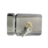 Serrure de porte électrique 12V DC en acier inoxydable avec interphone visuel et système de contrôle d'accès par clé pour usage domestique
