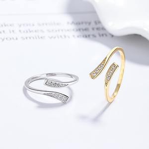 Nabest, anillos de plata de ley 925 sin deslustre, anillo de Zirconia cúbica chapado en oro de 18 quilates, fabricante de joyería de promesa de boda - Product Image 3