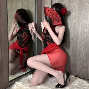 Lencería Sexy de Anime para Mujer, Estilo Babydoll, Estampada, Transparente, con Decoración de Encaje, Camisón - Product Image 3