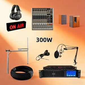 Kit Completo de Estación Transmisora <span class=keywords><strong>FM</strong></span> de 300W con Mezclador, Micrófono y DSP |   100-240V |   Uso en <span class=keywords><strong>Radio</strong></span> e Iglesia |   CE/FCC - Product Image 1