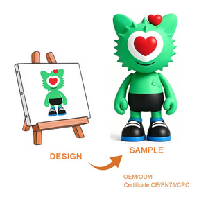 Giocattoli in PVC Personalizzati a Forma di <span class=keywords><strong>Alieno</strong></span> Verde, Vendita Diretta dalla Fabbrica, Basso Ordine Minimo, Giocattoli in PVC di Alta Qualità Personalizzati - Product Image 1