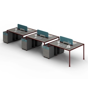 Customizable Modern Modular Office <b>Workstation</b> 2/4/6 Seater Convertible Office Furniture Wholesale Desks and Partitions - Product Image 3