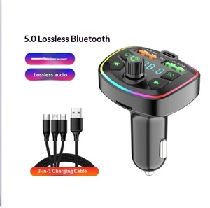 Cargador de Coche Q7 para Reproductor MP3, Luz Ambiental Multifunción, Encendedor de Cigarrillos, Carga Rápida PD, USB - Product Image 6