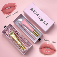 Kit de Maquillage Lèvres Brillant en Gros : Gloss, Crayon à Lèvres, Huile Repulpante à l'Acide Hyaluronique et Vitamine E, Anti-transfert et Imperméable, Marque Privée