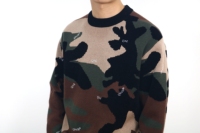 VSCOO Vente à Chaud Style Militaire Laine Manches Longues Col Ras Du Cou Tricoté Pulls Chandails Hommes