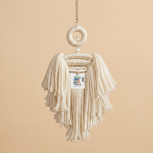 Tassel <b>Door</b> <b>Knob</b> Decorative Fringe <b>White</b> Rayon Tassel With Pearl Bead For Interior <b>Door</b> Handle Accessory - Product Image 1