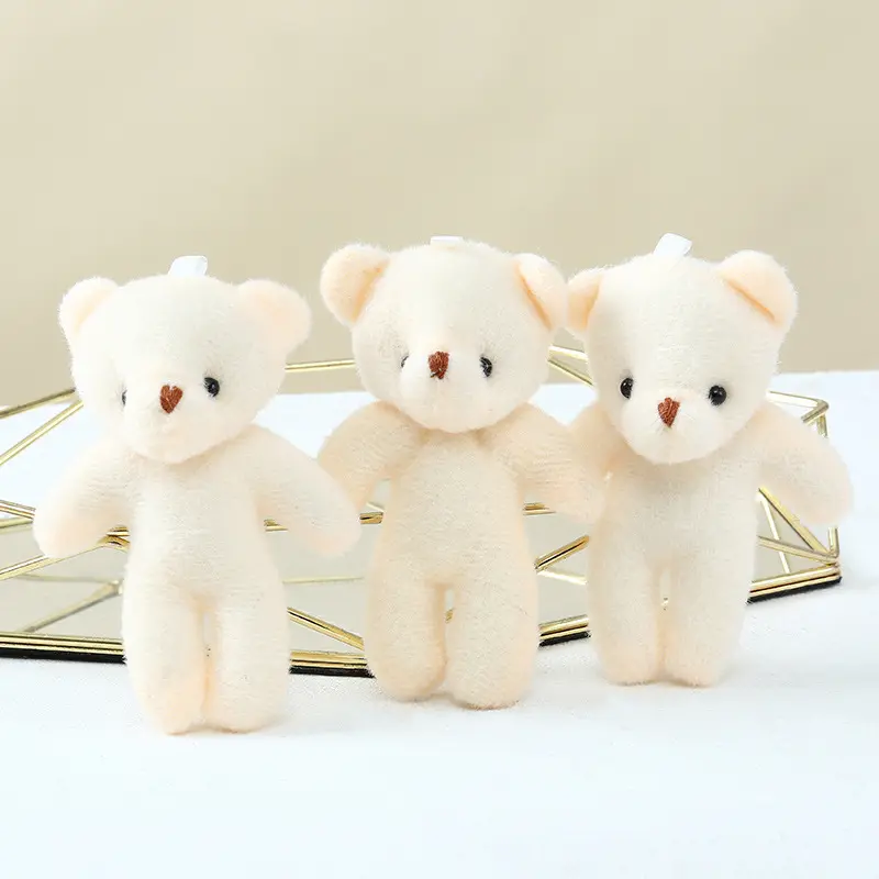 11cm Mini Plüsch Bär Spielzeug Rucksack kleiner Anhänger niedlichen Diamant Bär Puppe weichen Plüsch Spielzeug Kinder Mädchen Geschenk